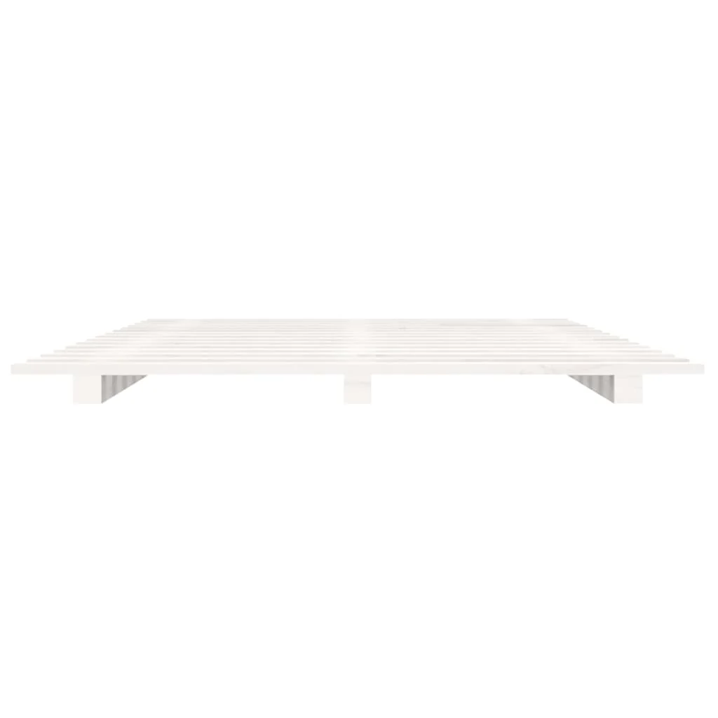 sengeramme 100x200 cm massivt fyrretræ hvid - Image 5