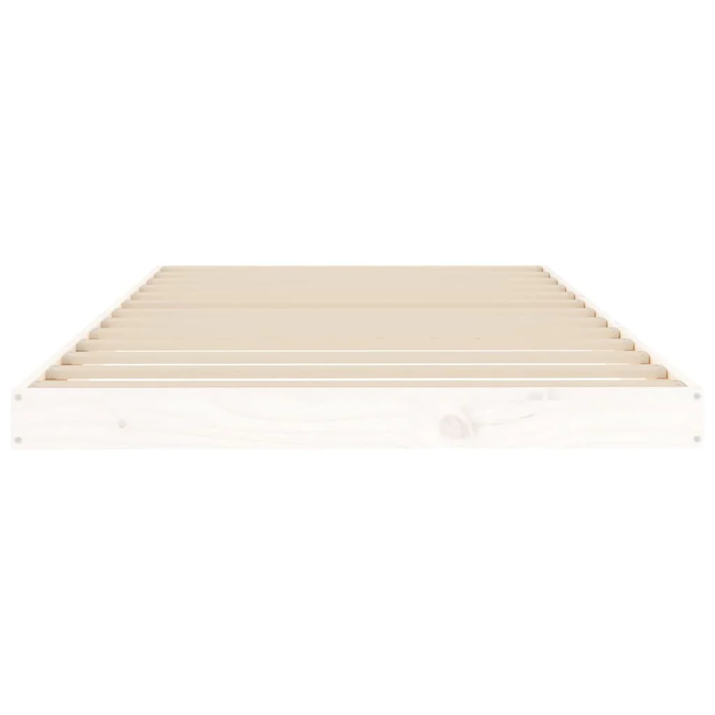 sengeramme 100x200 cm massivt fyrretræ hvid - Image 5