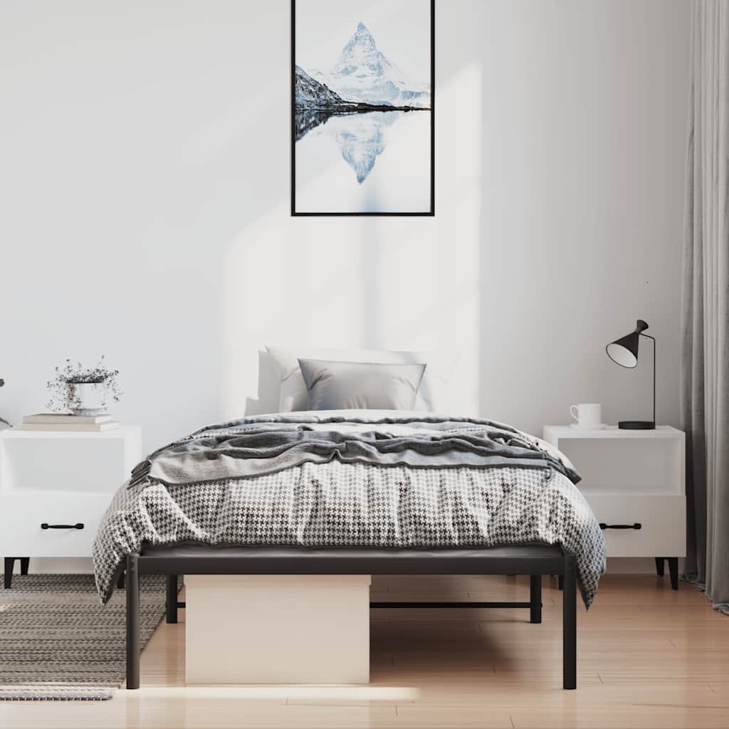 sengeramme 100x200 cm metal sort - Image 3