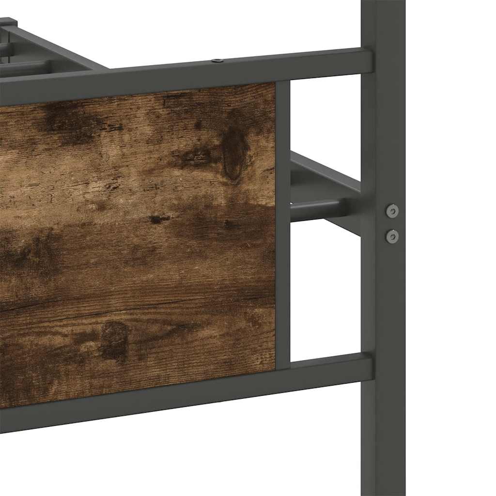 sengeramme 100x200 cm uden madras konstrueret træ røget eg - Image 9