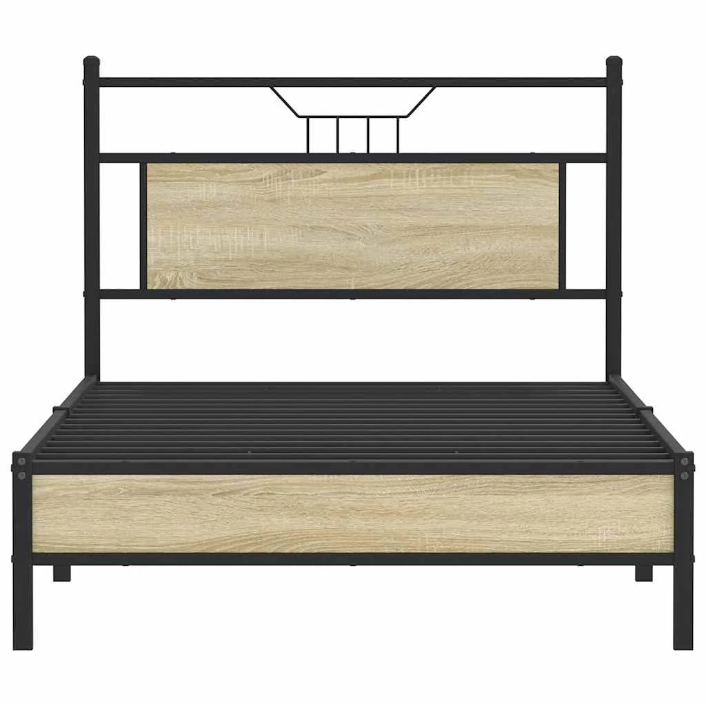 sengeramme 100x200 cm uden madras konstrueret træ sonoma-eg - Image 6
