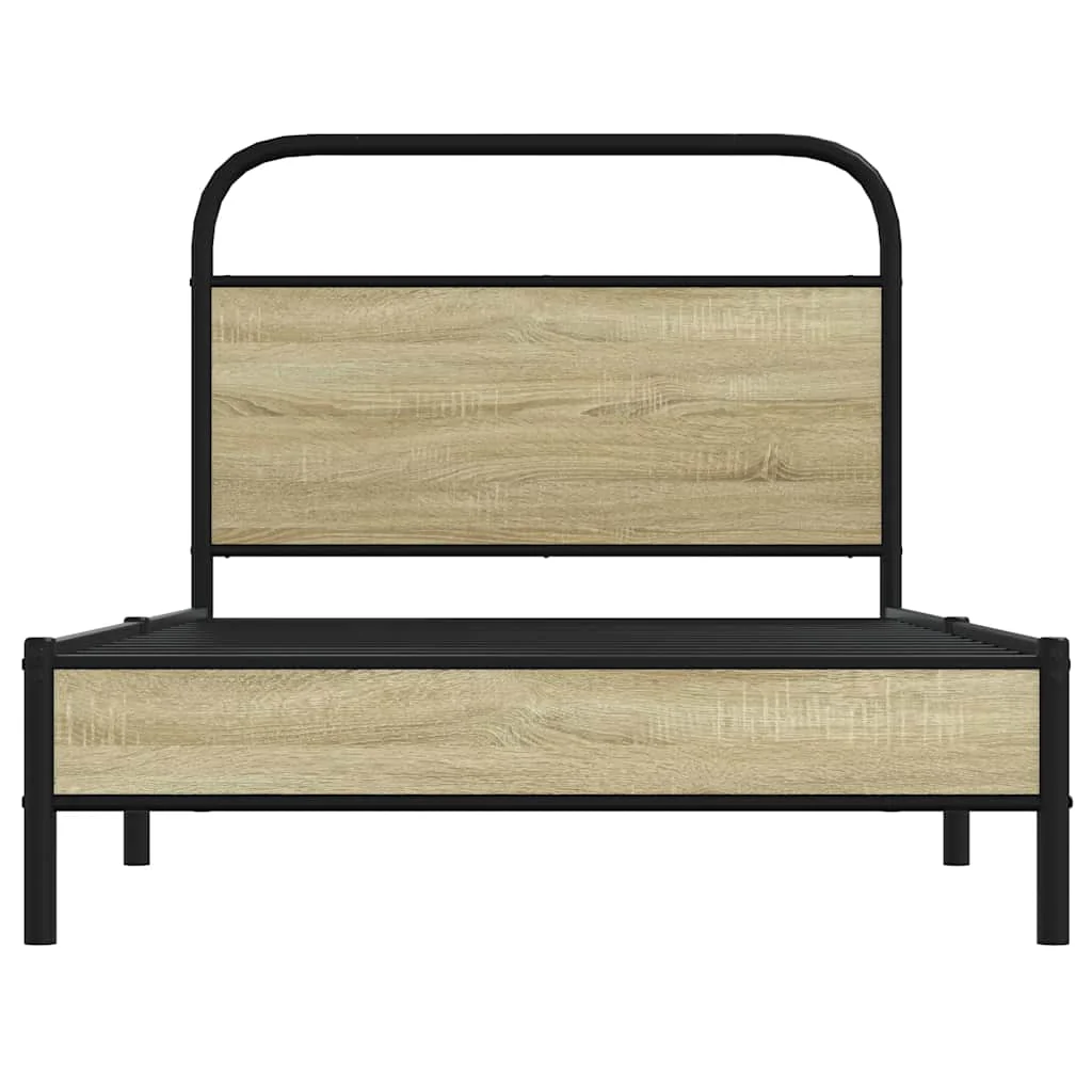 sengeramme 100x200 cm uden madras konstrueret træ sonoma-eg - Image 5