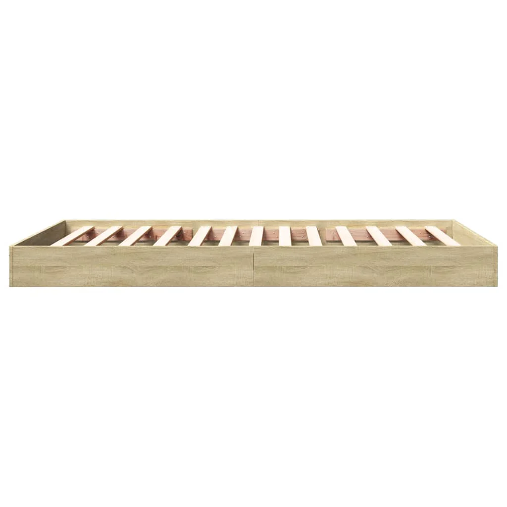 sengeramme 100x200 cm uden madras konstrueret træ sonoma-eg - Image 5