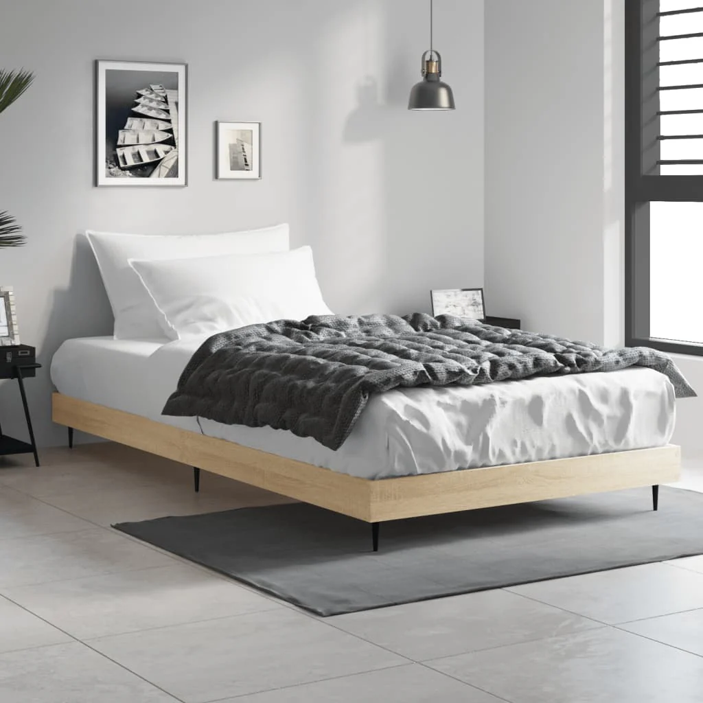 sengeramme 100x200 cm uden madras konstrueret træ sonoma-eg