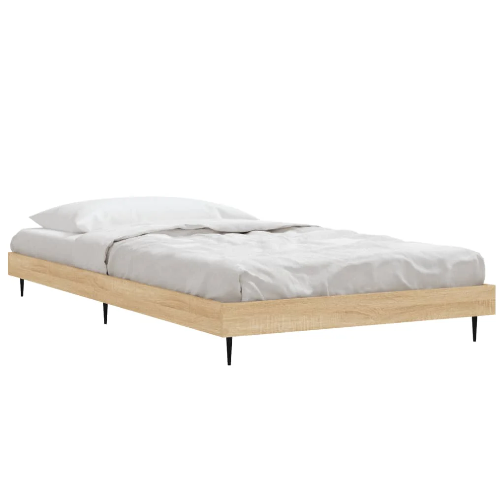 sengeramme 100x200 cm uden madras konstrueret træ sonoma-eg - Image 3