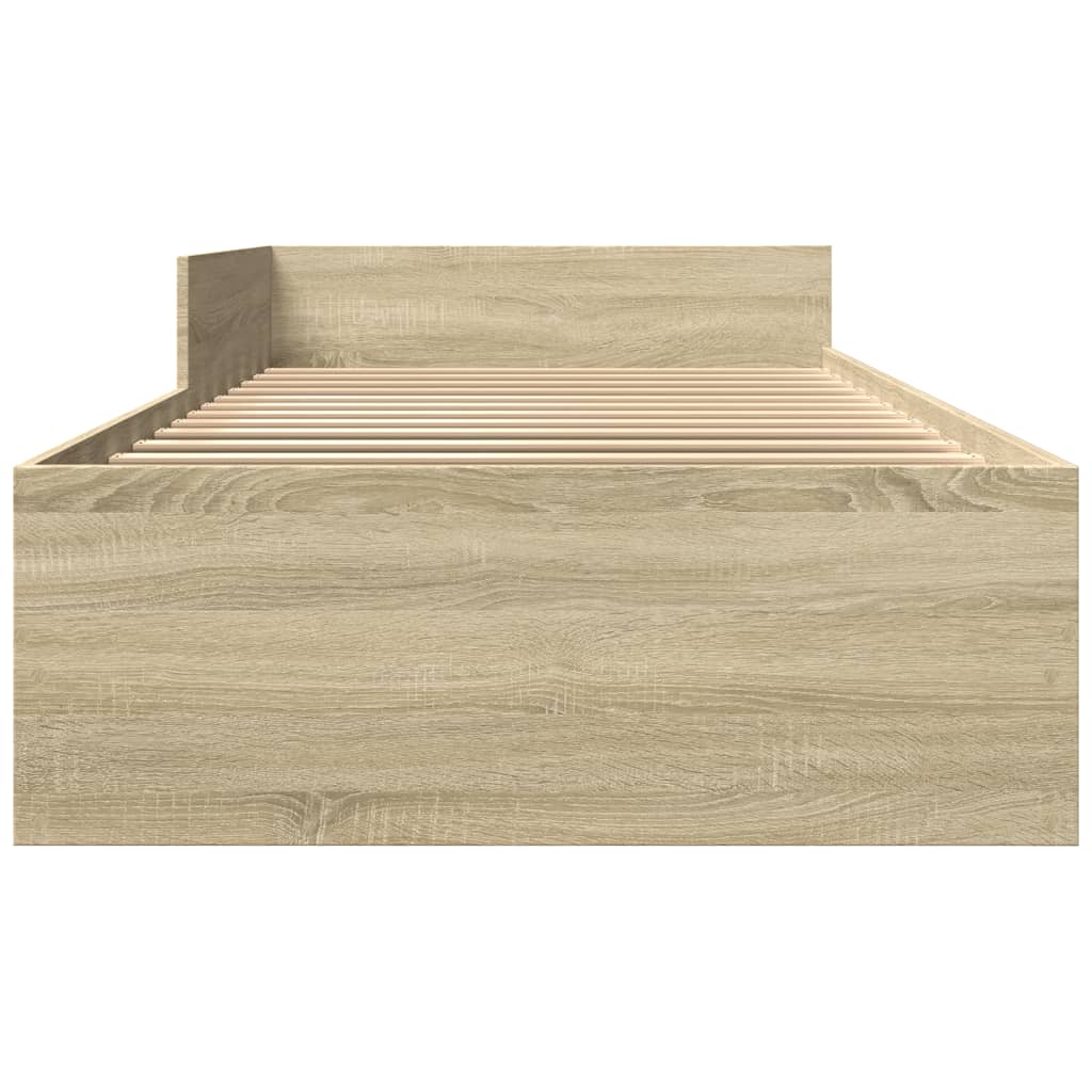 sengeramme 100x200 cm uden madras konstrueret træ sonoma-eg - Image 5
