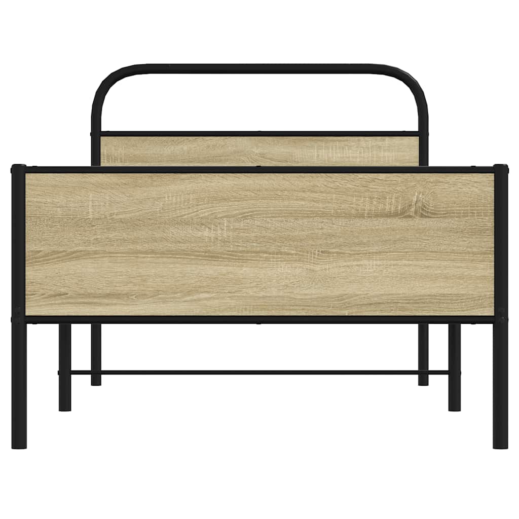 sengeramme 100x200 cm uden madras konstrueret træ sonoma-eg - Image 5