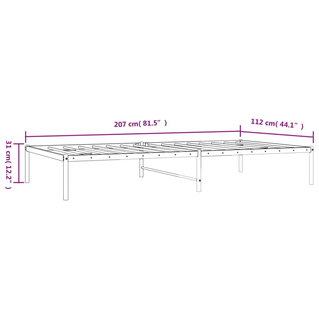 sengeramme 107x203 cm metal sort - Image 7