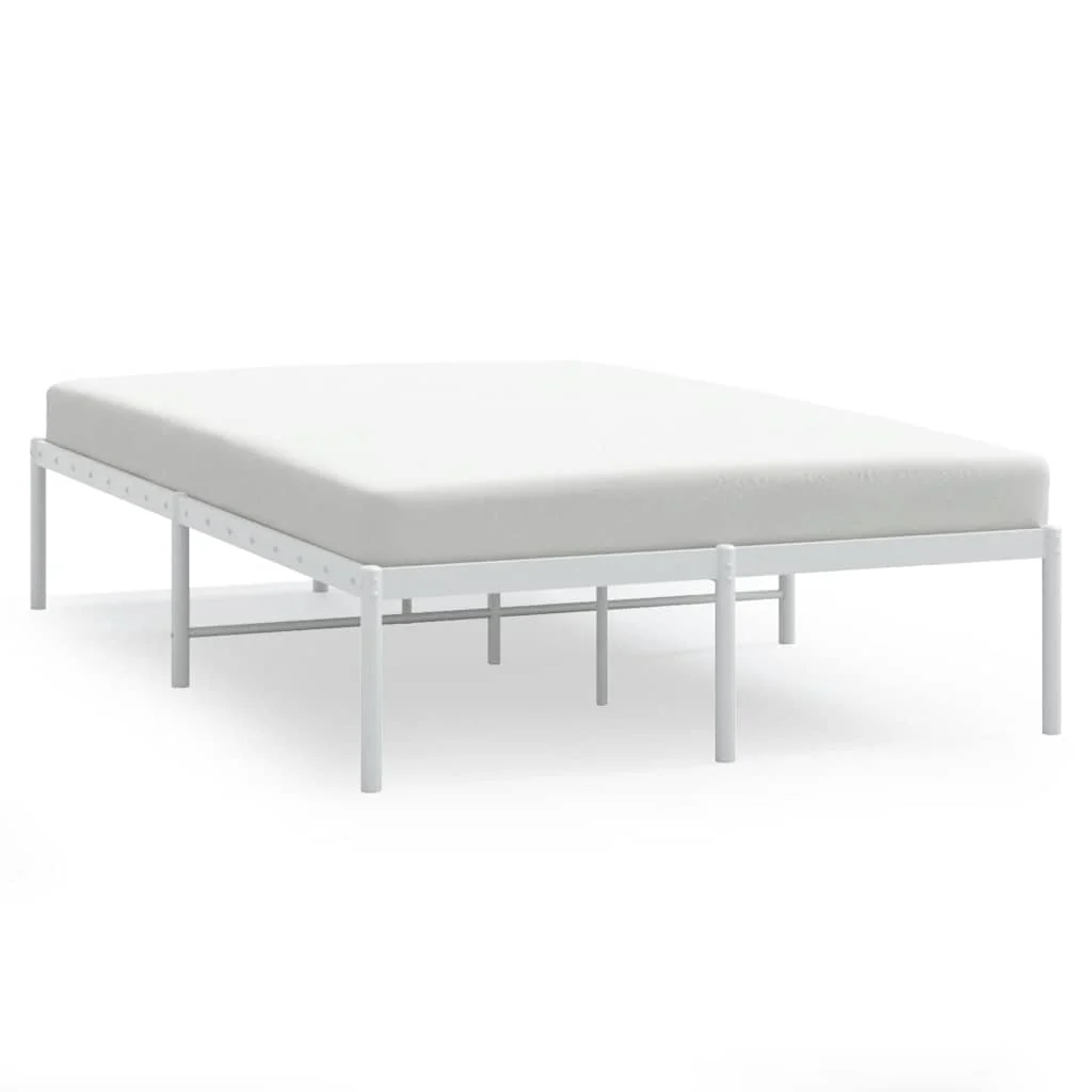 sengeramme 120x190 cm metal hvid - Image 2
