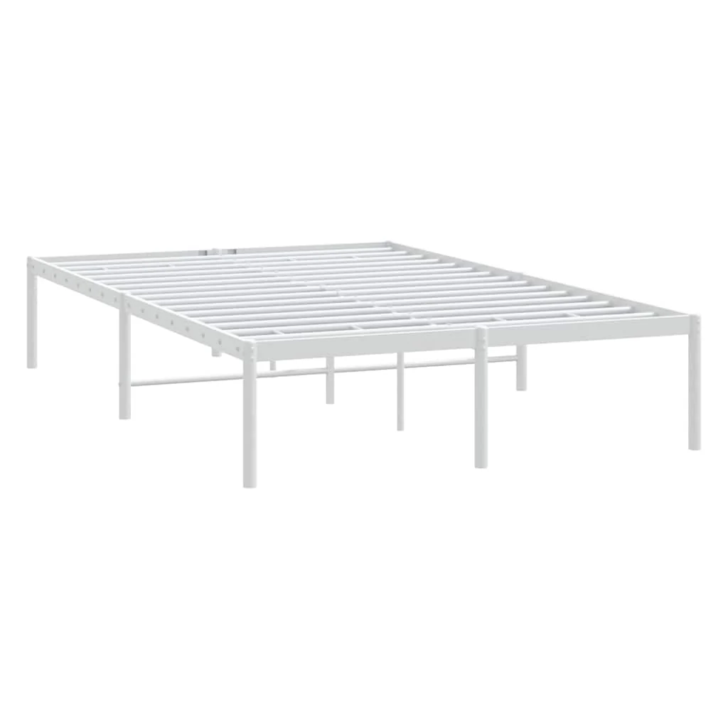 sengeramme 120x190 cm metal hvid - Image 3