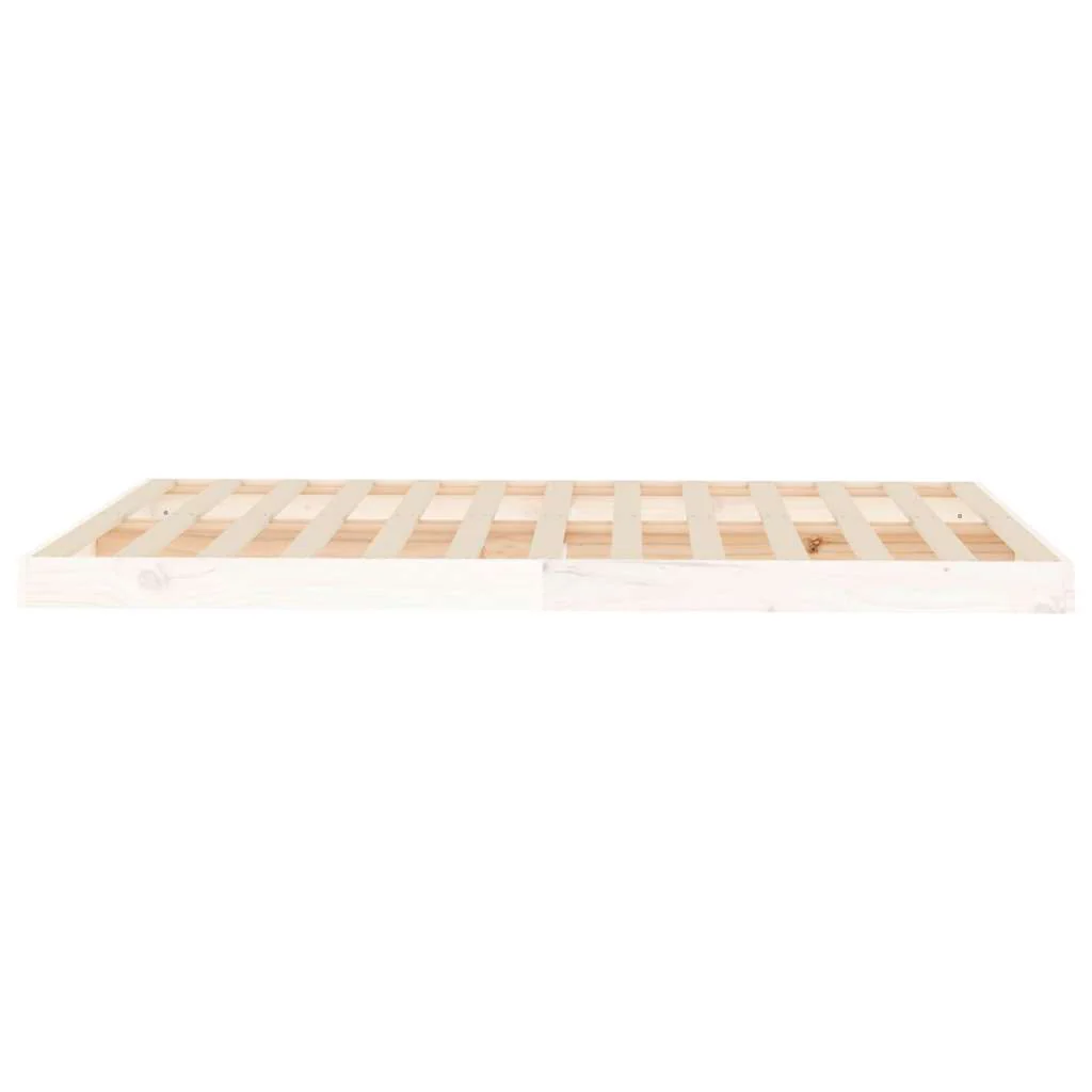 sengeramme 120x190 cm Small Double massivt fyrretræ hvid - Image 6