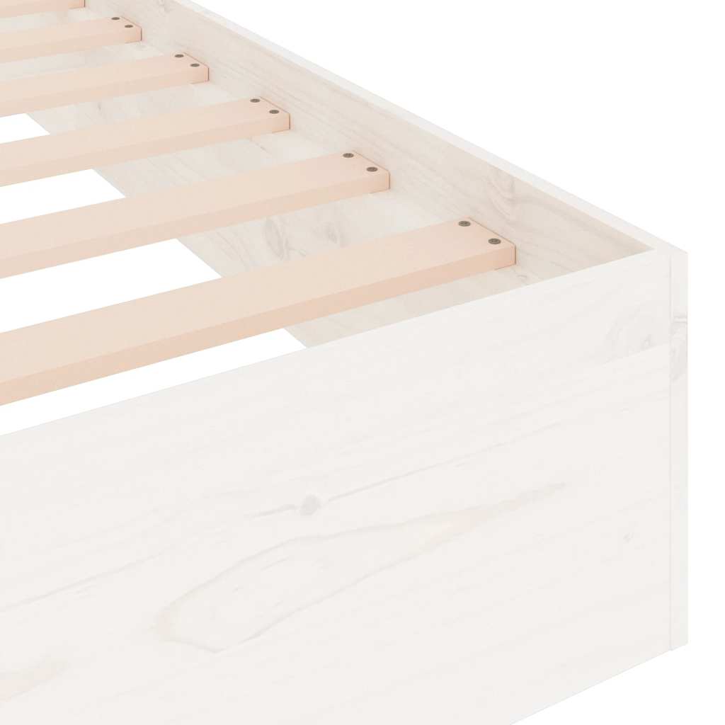 sengeramme 120x190 cm Small Double massivt træ hvid - Image 7