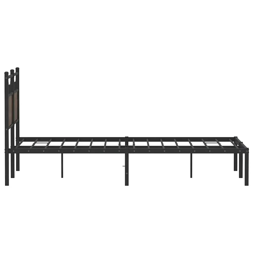 sengeramme 120x190 cm uden madras konstrueret træ brunt eg - Image 7