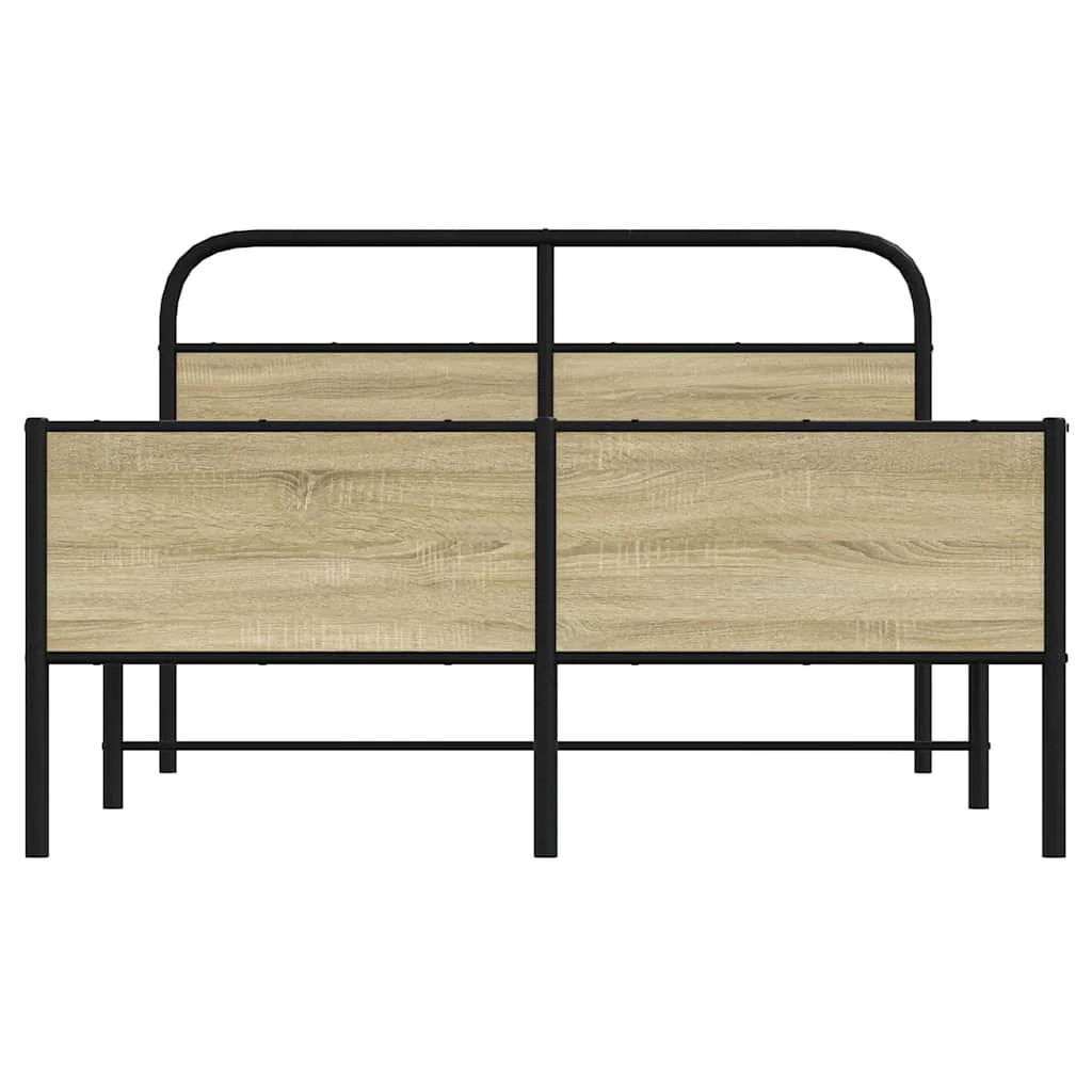sengeramme 120x190 cm uden madras konstrueret træ sonoma-eg - Image 5
