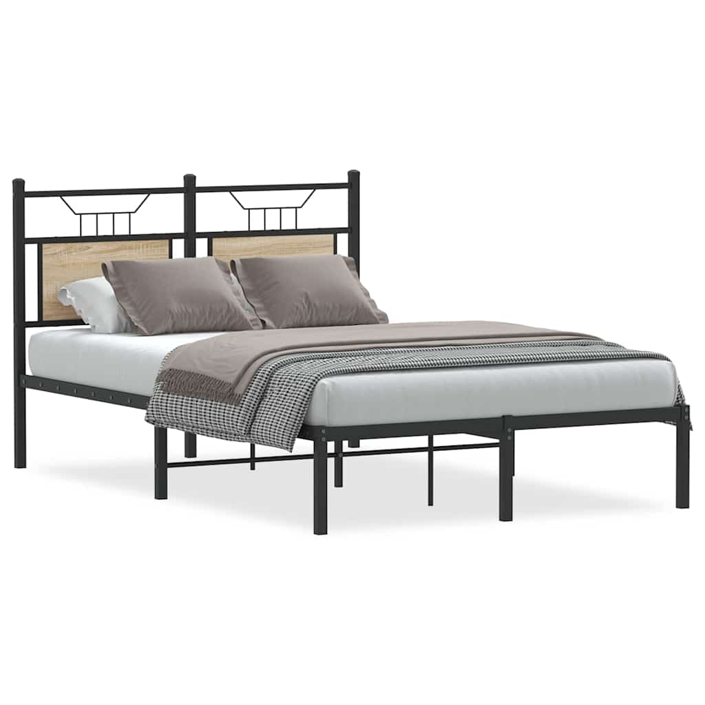 sengeramme 120x190 cm uden madras konstrueret træ sonoma-eg - Image 2