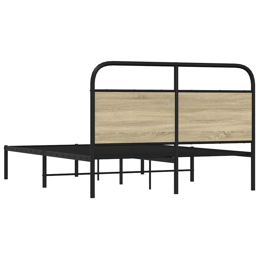 sengeramme 120x190 cm uden madras konstrueret træ sonoma-eg - Image 7