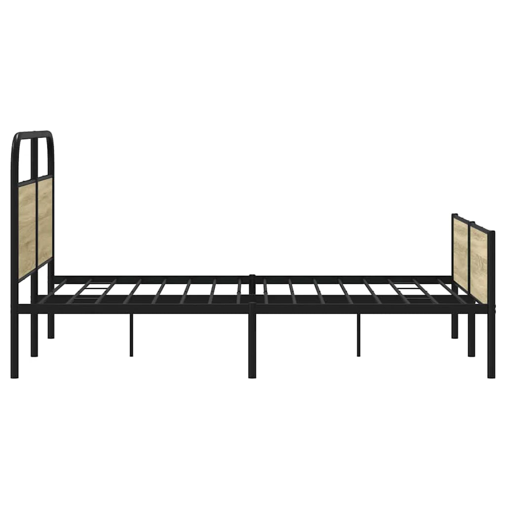 sengeramme 120x200 cm uden madras konstrueret træ sonoma-eg - Image 6