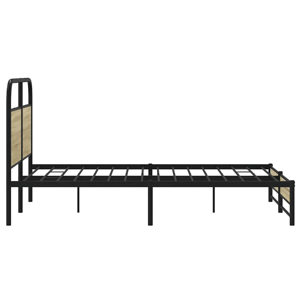 sengeramme 120x200 cm uden madras konstrueret træ sonoma-eg - Image 6