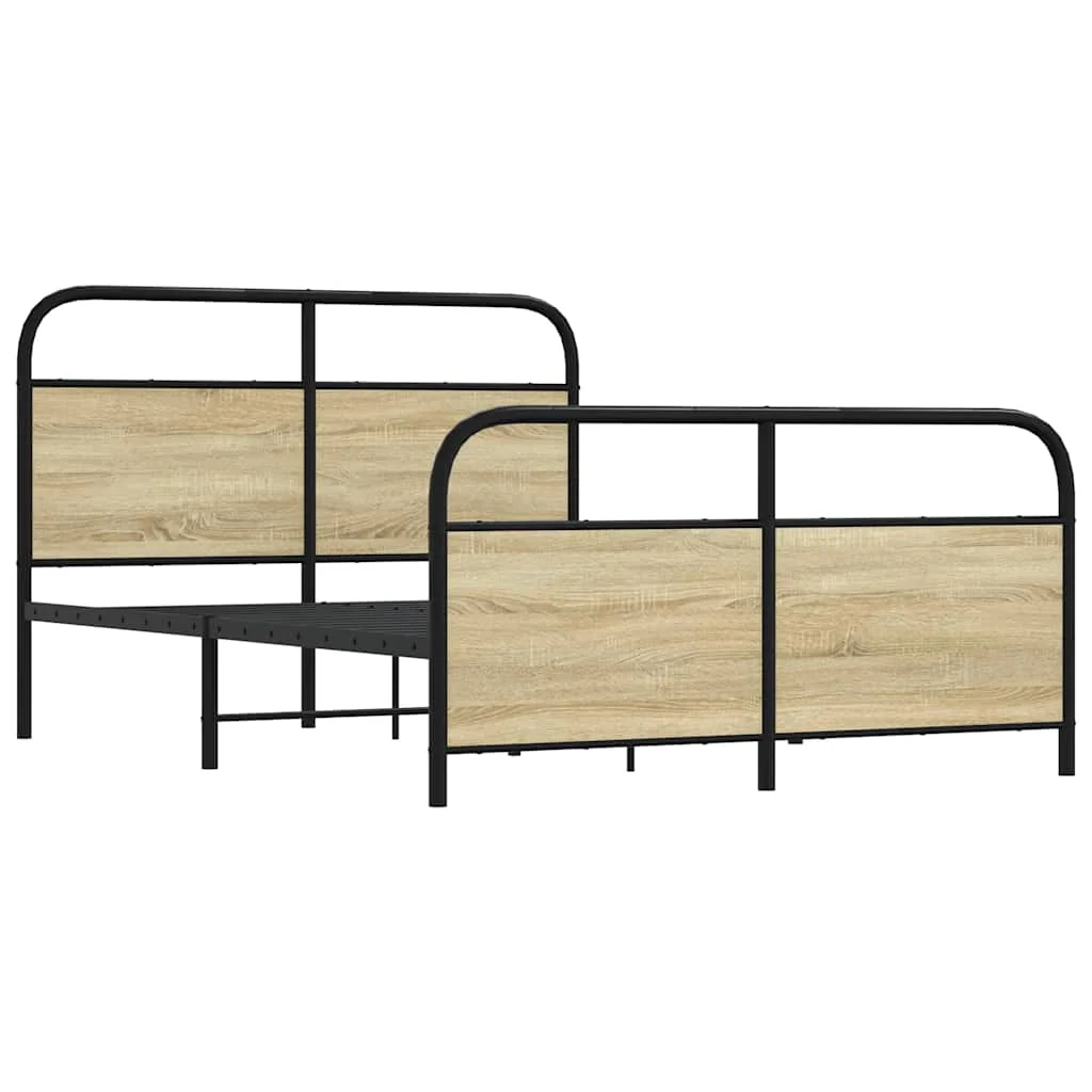 sengeramme 120x200 cm uden madras konstrueret træ sonoma-eg - Image 5