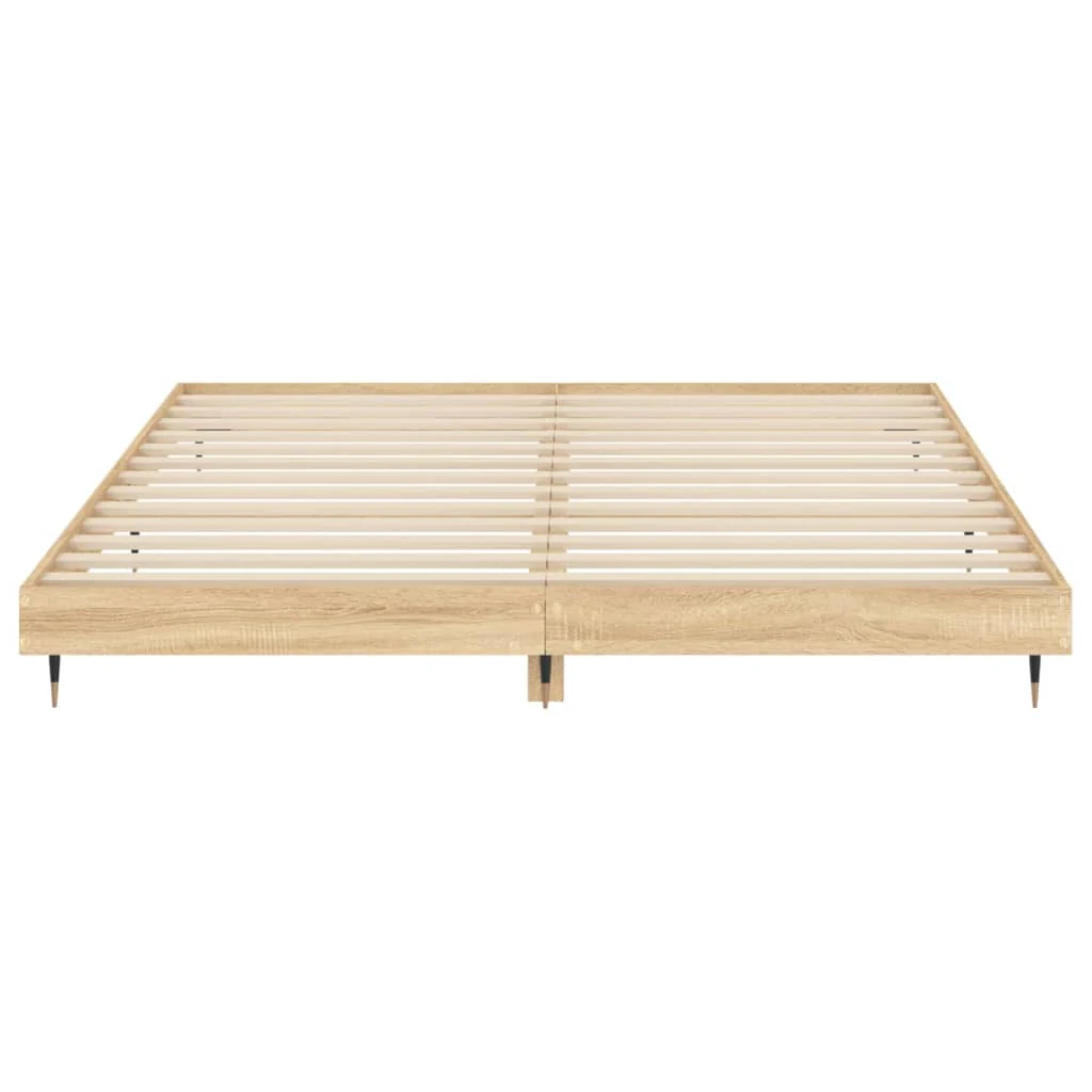 sengeramme 120x200 cm uden madras konstrueret træ sonoma-eg - Image 6