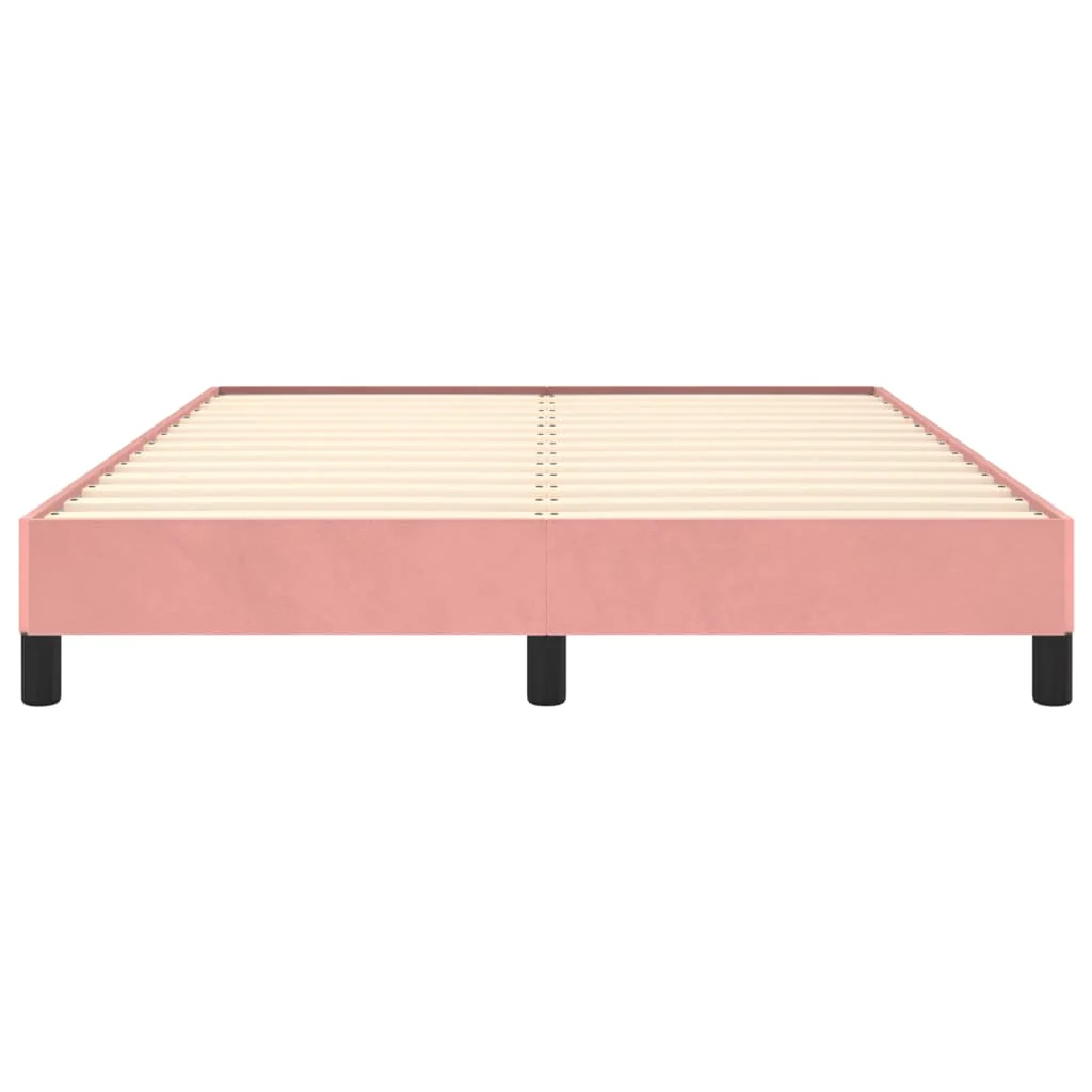 sengeramme 140x190 cm fløjl pink - Image 5