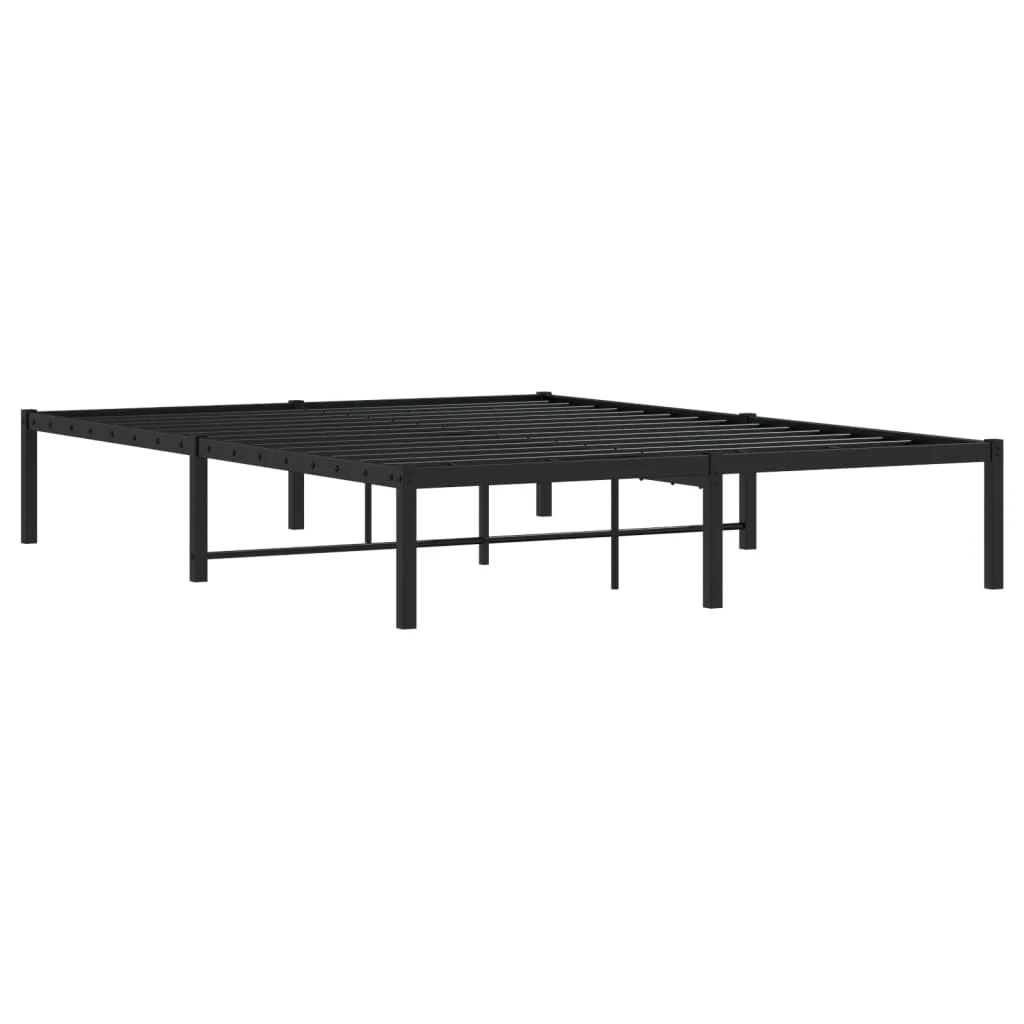 sengeramme 140x200 cm metal sort - Image 7