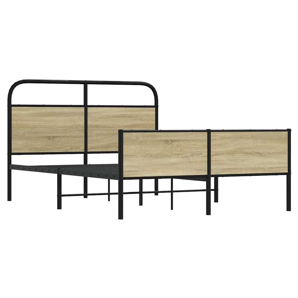 sengeramme 140x200 cm uden madras konstrueret træ sonoma-eg - Image 3