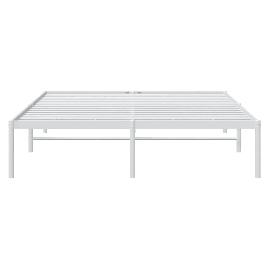 sengeramme 150x200 cm metal hvid - Image 6