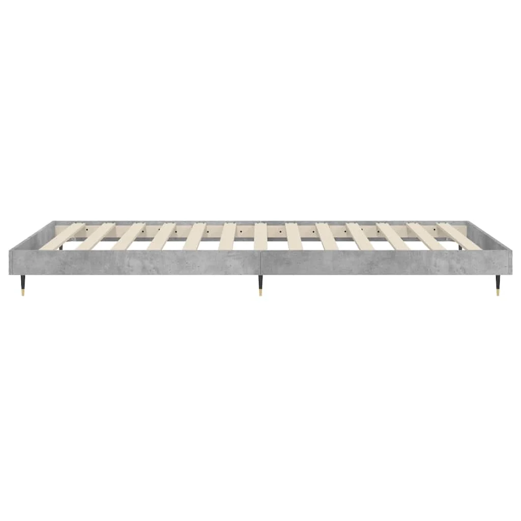 sengeramme 75x190 cm konstrueret træ betongrå - Image 7