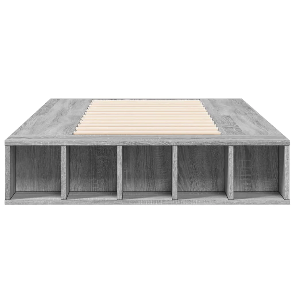 sengeramme 75x190 cm konstrueret træ grå sonoma-eg - Image 4