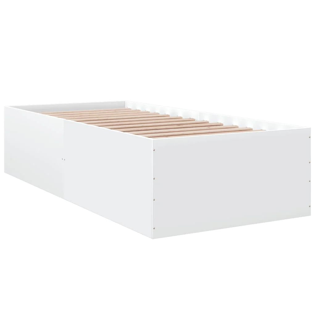 sengeramme 75x190 cm konstrueret træ hvid - Image 3