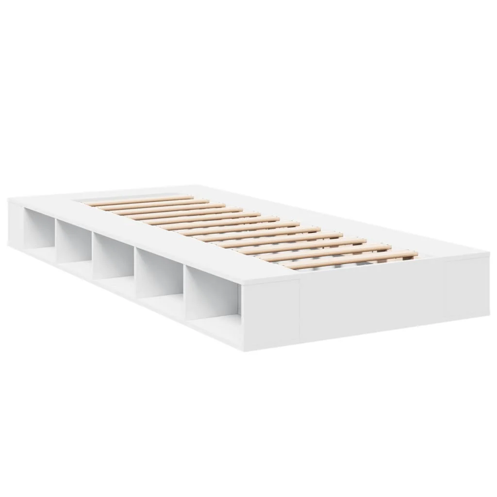 sengeramme 75x190 cm konstrueret træ hvid - Image 6