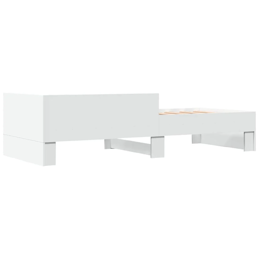 sengeramme 75x190 cm konstrueret træ hvid - Image 6