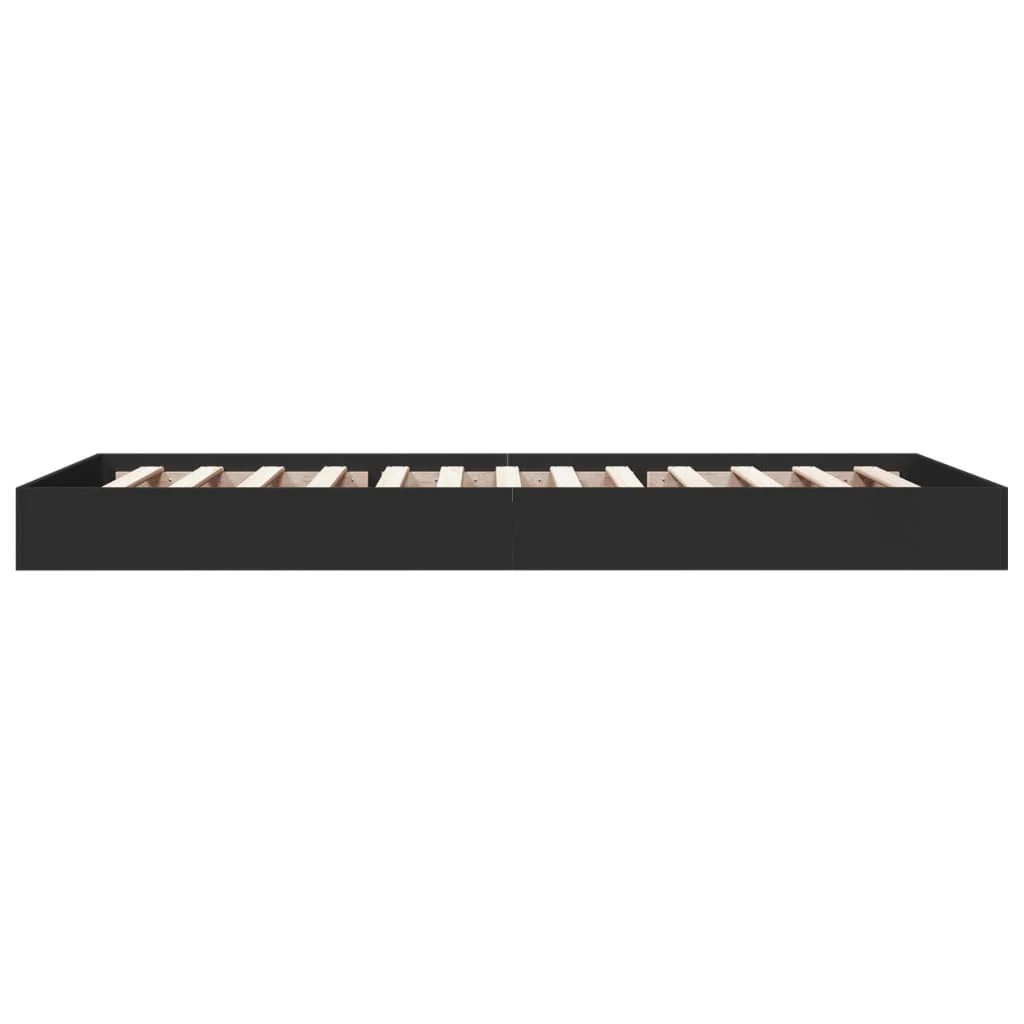 sengeramme 75x190 cm konstrueret træ sort - Image 5