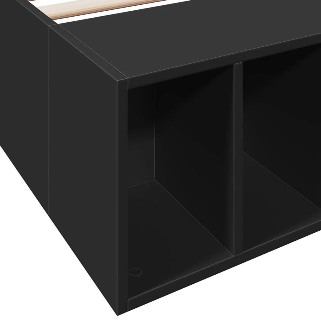 sengeramme 75x190 cm konstrueret træ sort - Image 7