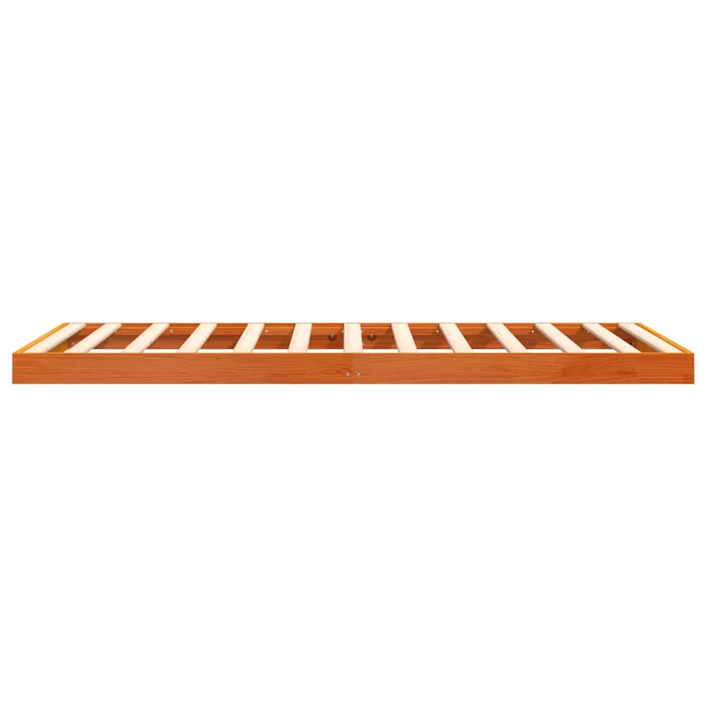 sengeramme 75x190 cm massivt fyrretræ gyldenbrun - Image 5