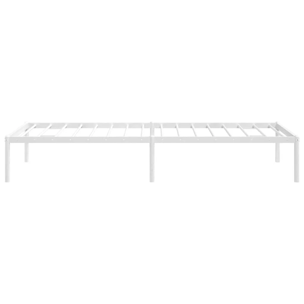 sengeramme 75x190 cm metal hvid - Image 6