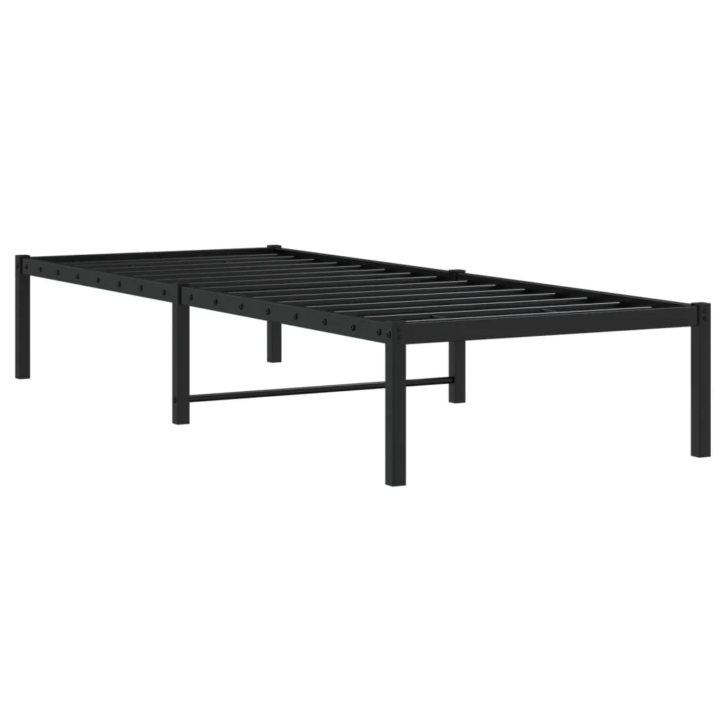 sengeramme 75x190 cm metal sort - Image 7
