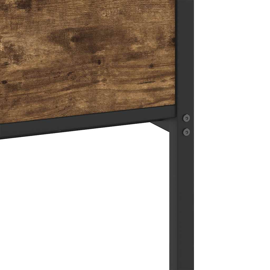 sengeramme 75x190 cm uden madras konstrueret træ røget eg - Image 9