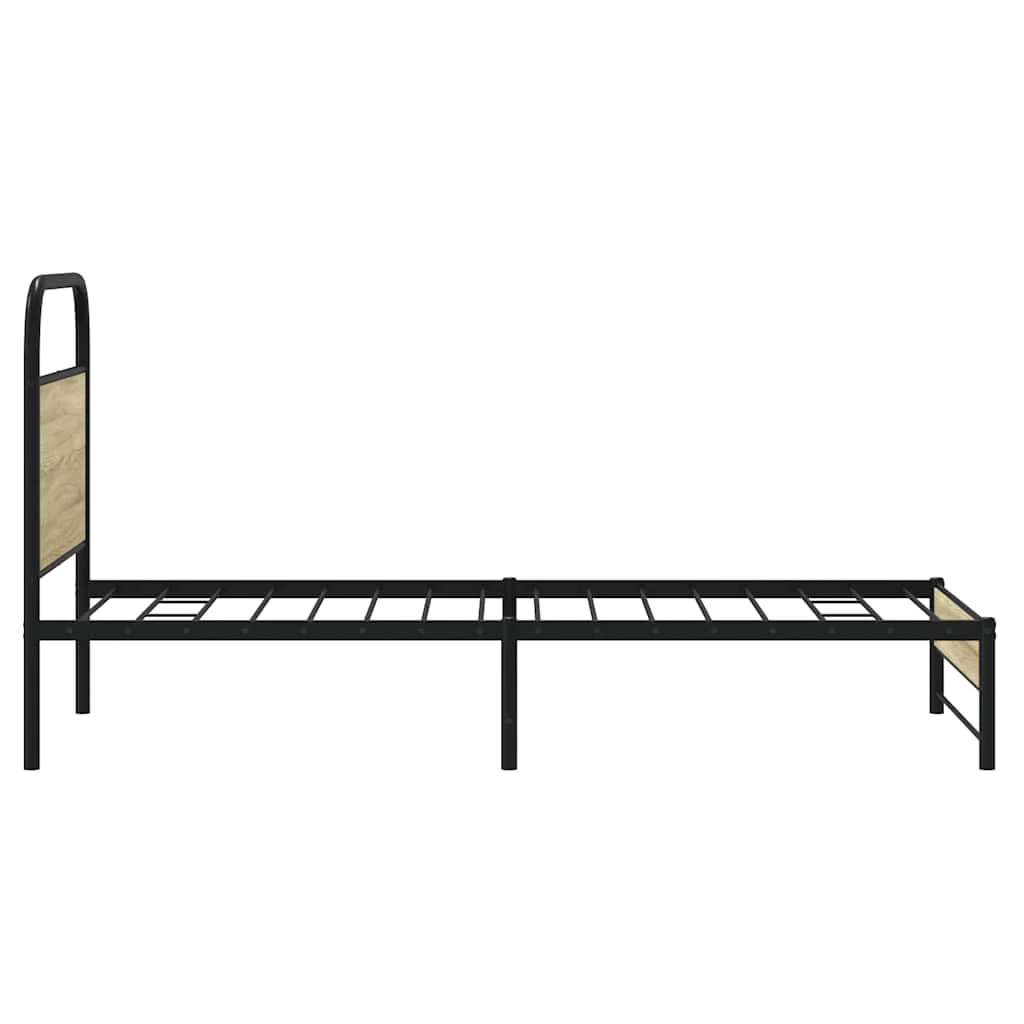 sengeramme 75x190 cm uden madras konstrueret træ sonoma-eg - Image 6