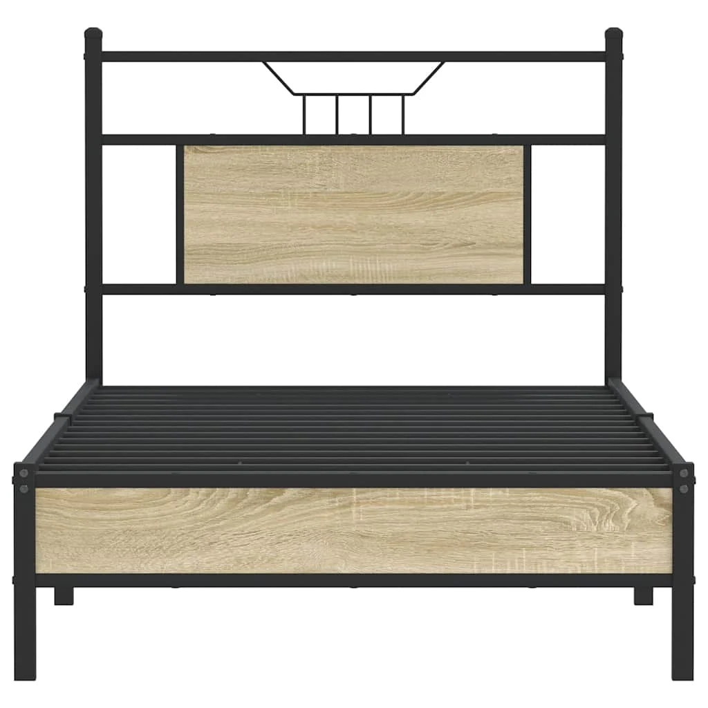 sengeramme 75x190 cm uden madras konstrueret træ sonoma-eg - Image 6