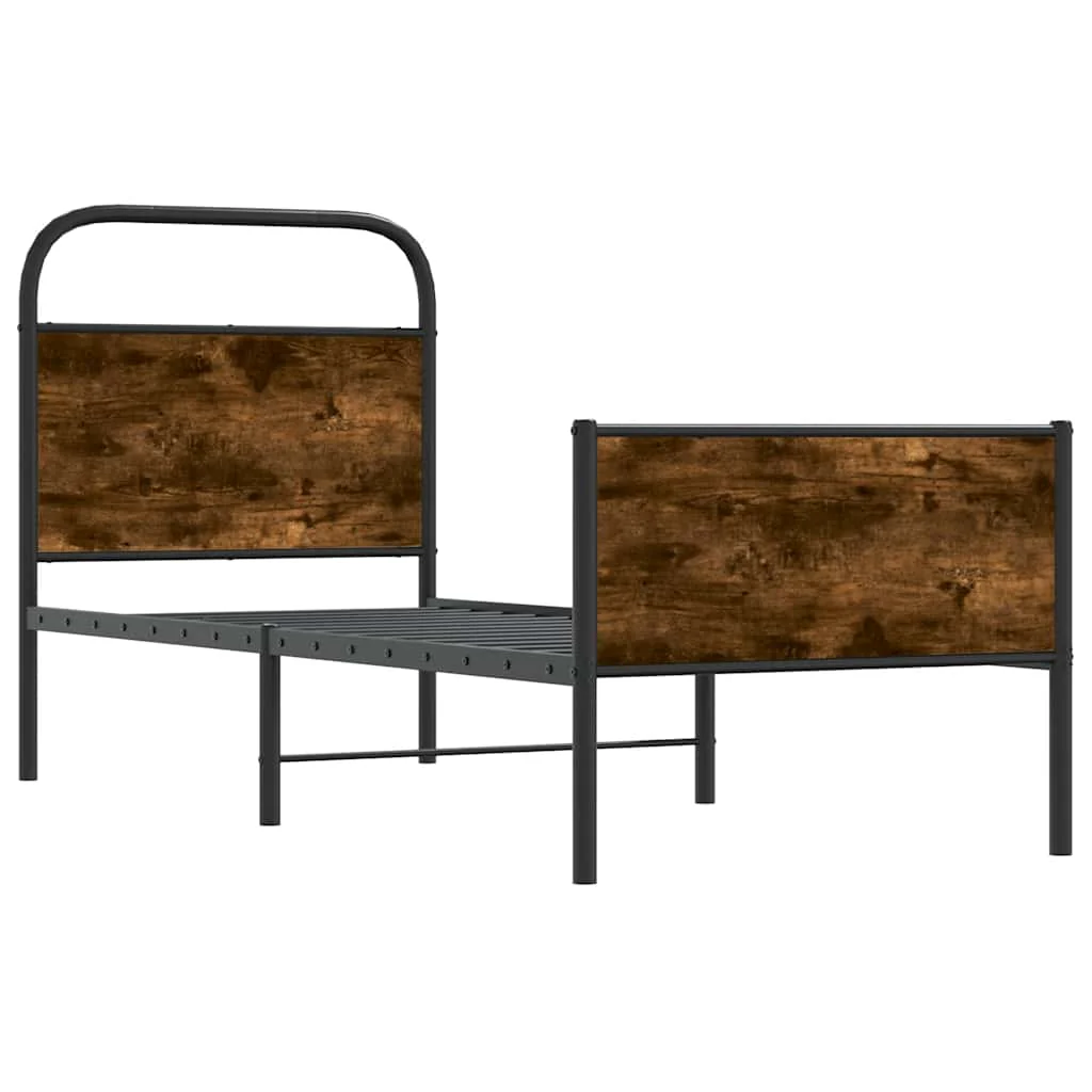sengeramme 75x190 cm uden madras konstrueret træ sonoma-eg - Image 4