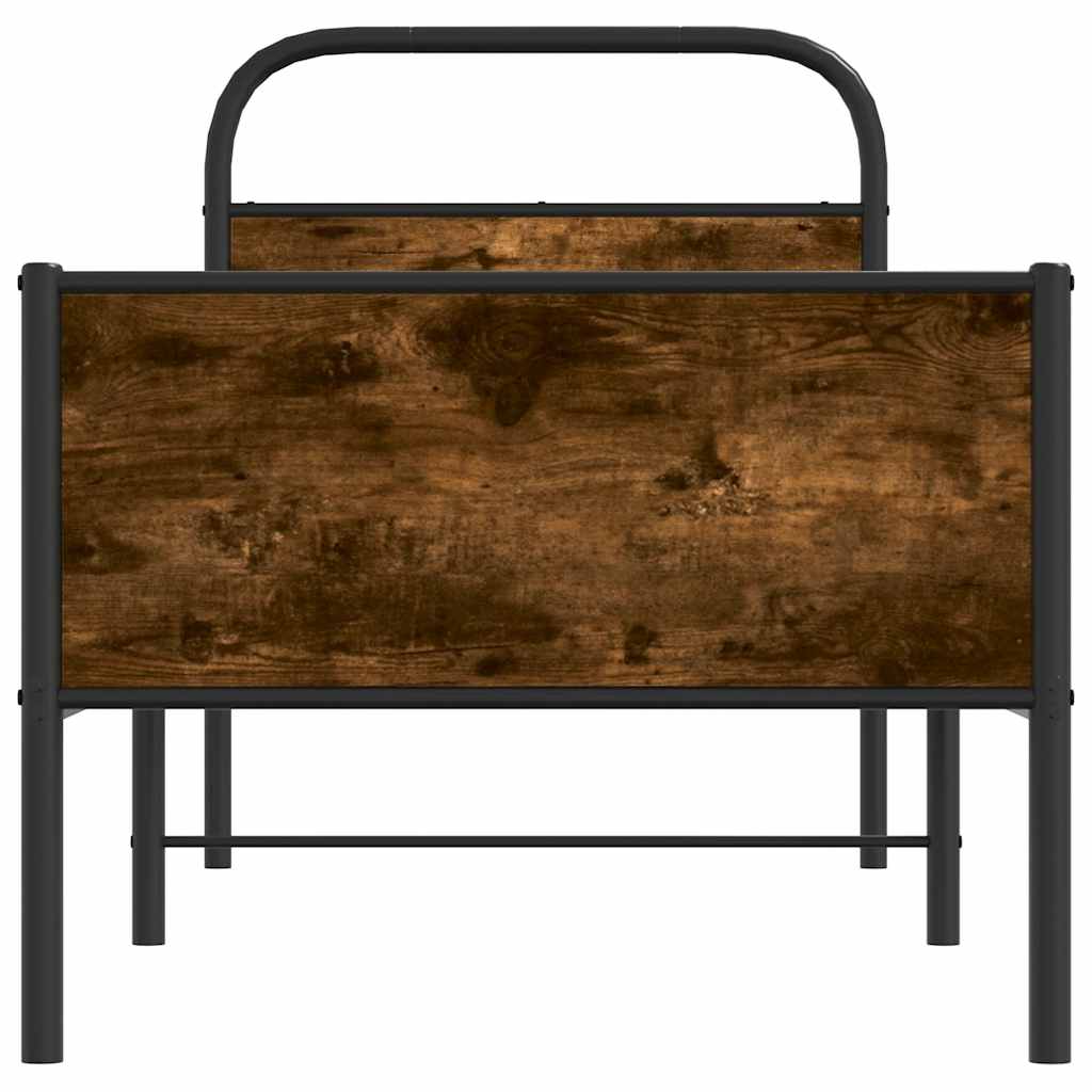 sengeramme 75x190 cm uden madras konstrueret træ sonoma-eg - Image 5