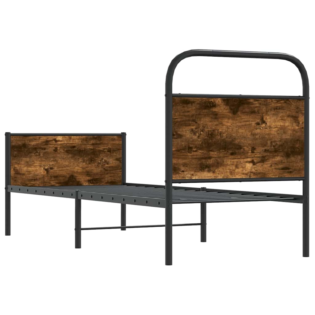 sengeramme 75x190 cm uden madras konstrueret træ sonoma-eg - Image 7