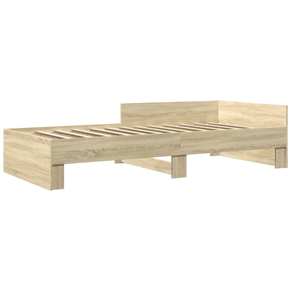 sengeramme 75x190 cm uden madras konstrueret træ sonoma-eg - Image 3