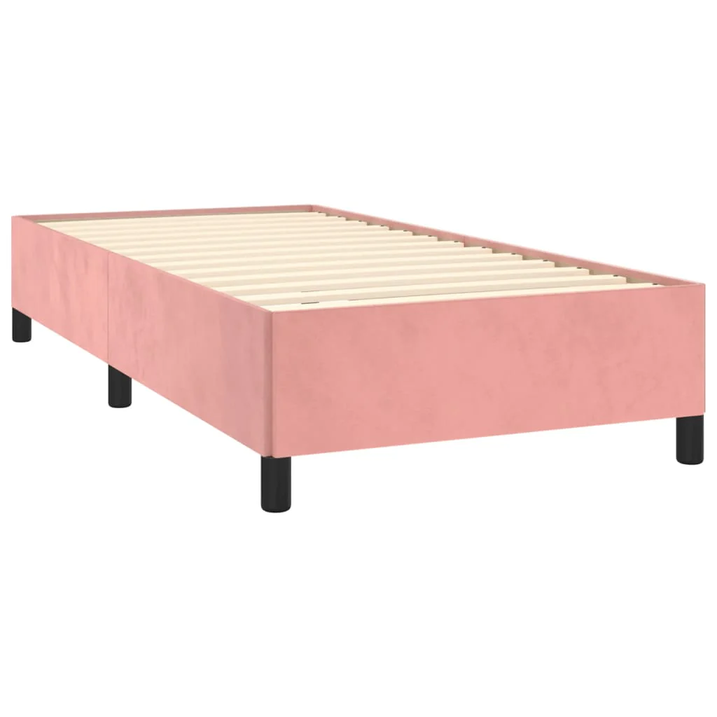 sengeramme 80x200 cm fløjl pink - Image 4