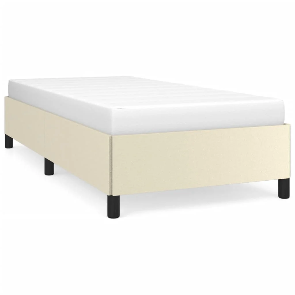 sengeramme 80x200 cm kunstlæder cremefarvet - Image 2