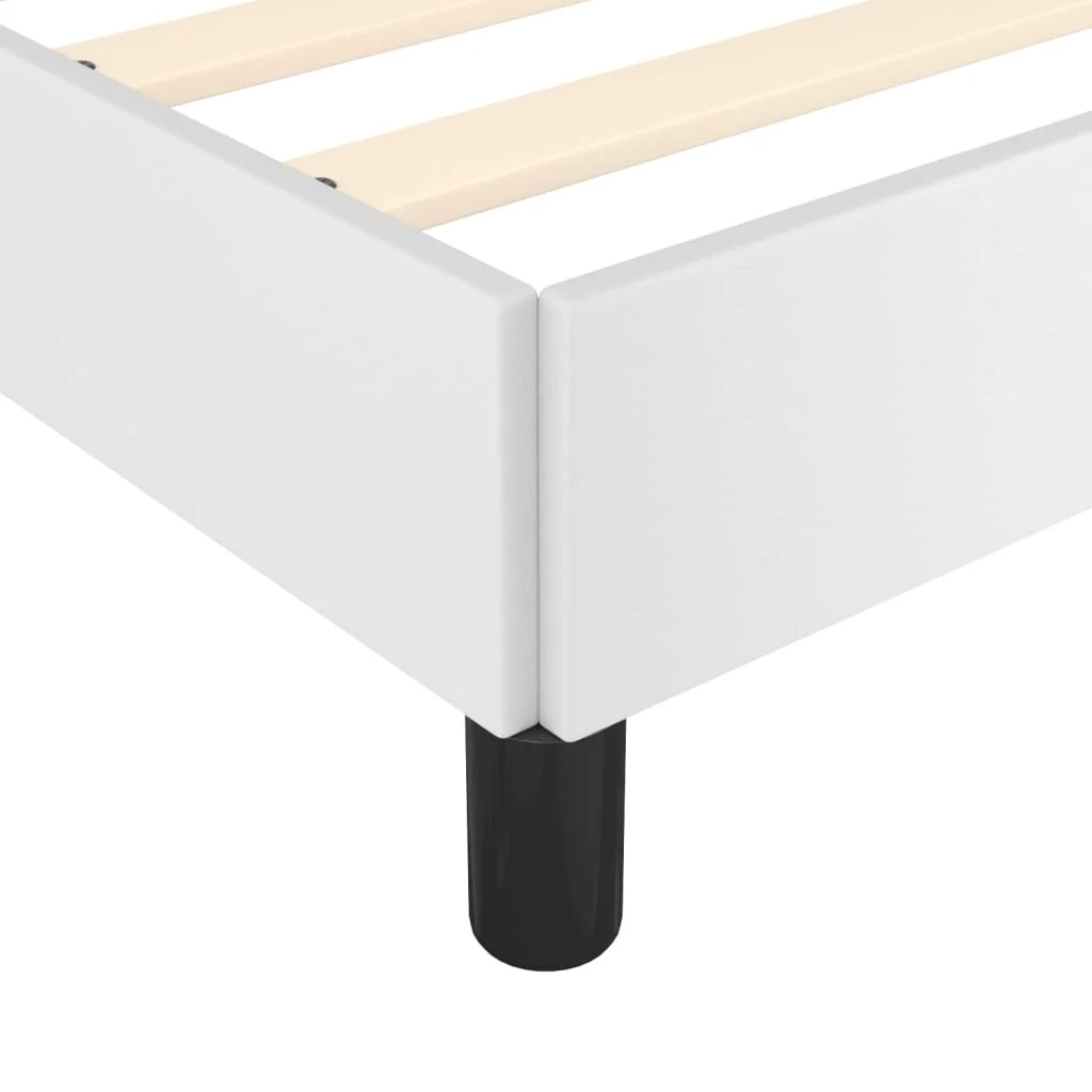 sengeramme 80x200 cm kunstlæder hvid - Image 7