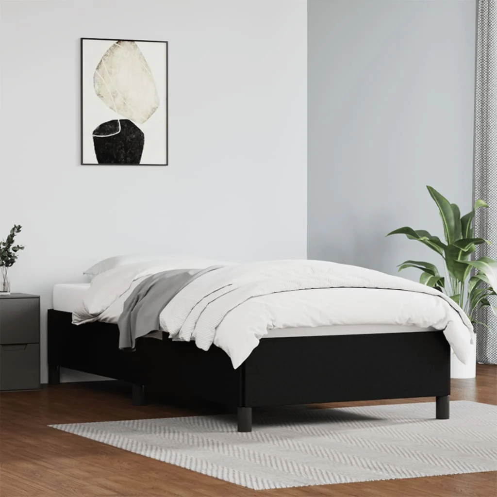 sengeramme 80x200 cm kunstlæder sort