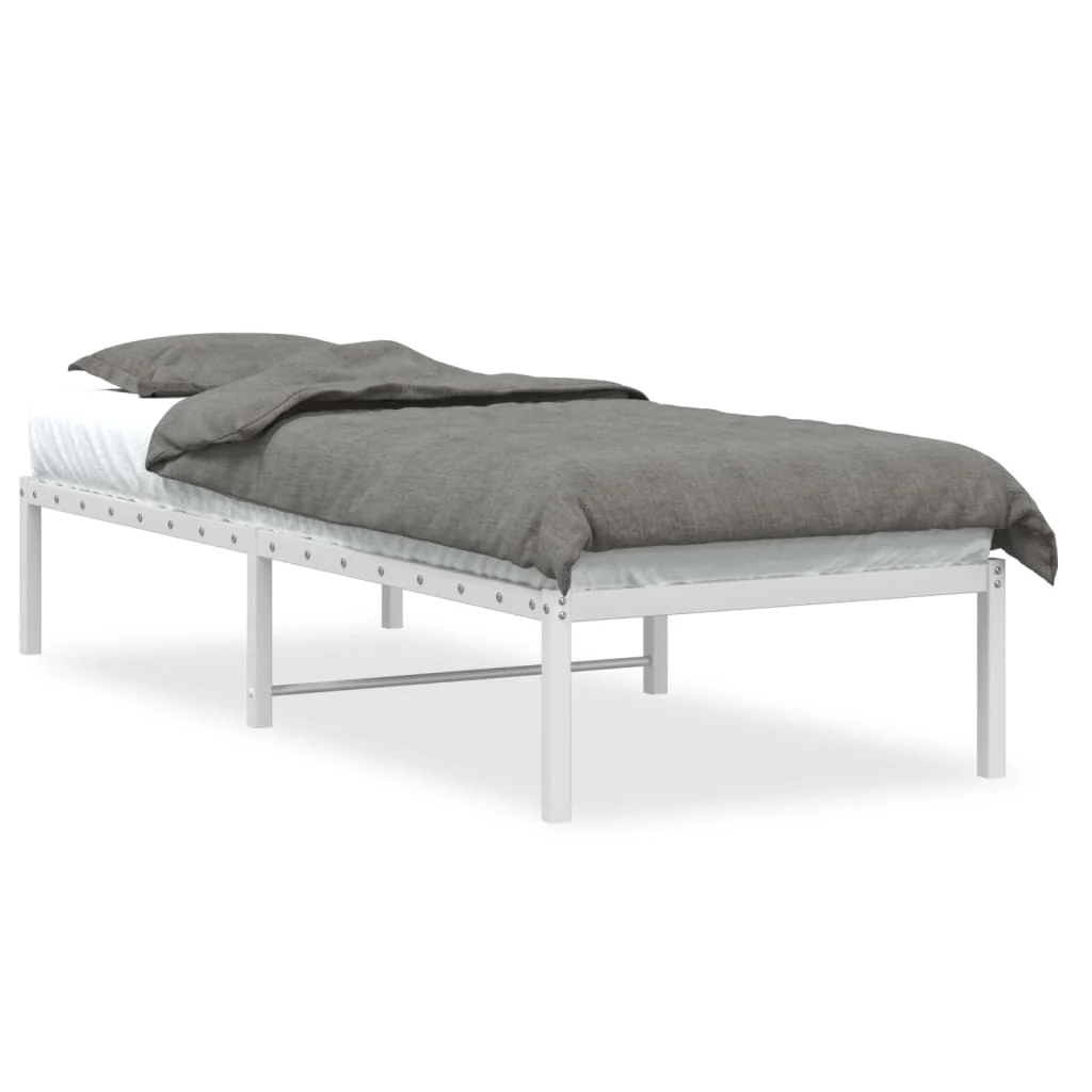 sengeramme 80x200 cm metal hvid - Image 2